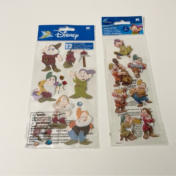 Disney Dwarfs Sticker Set with Colorful Gems - Picture 1 of 16